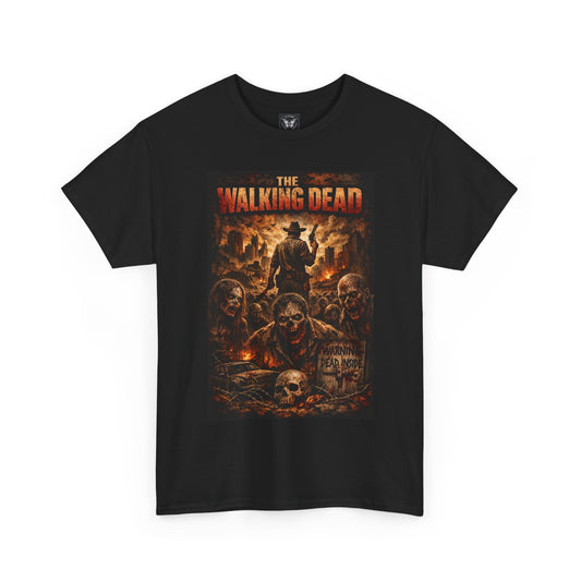 The Walking Dead poster tee | Zombie skulls, Rick silhouette, horror TV show