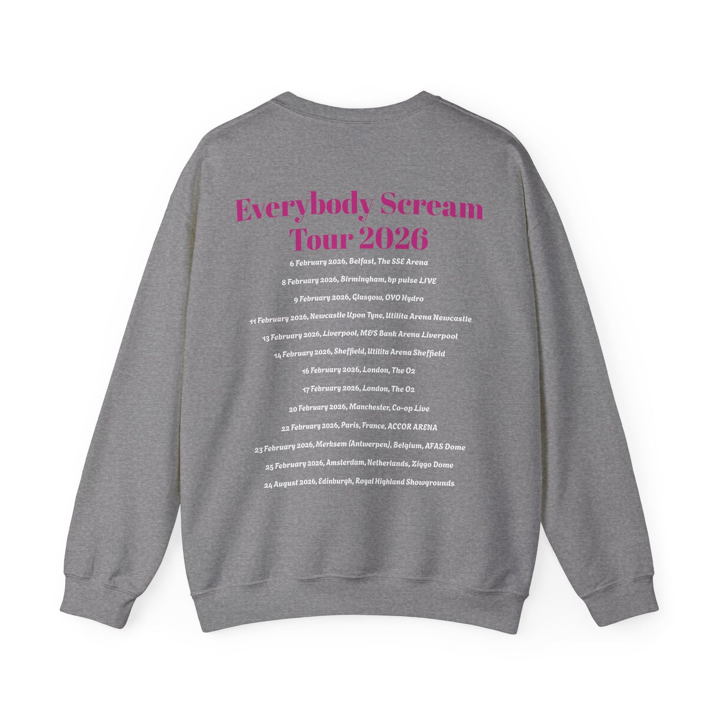 Everybody Scream Tour Date Sweatshirt | Florence + The Machine Concert Tee