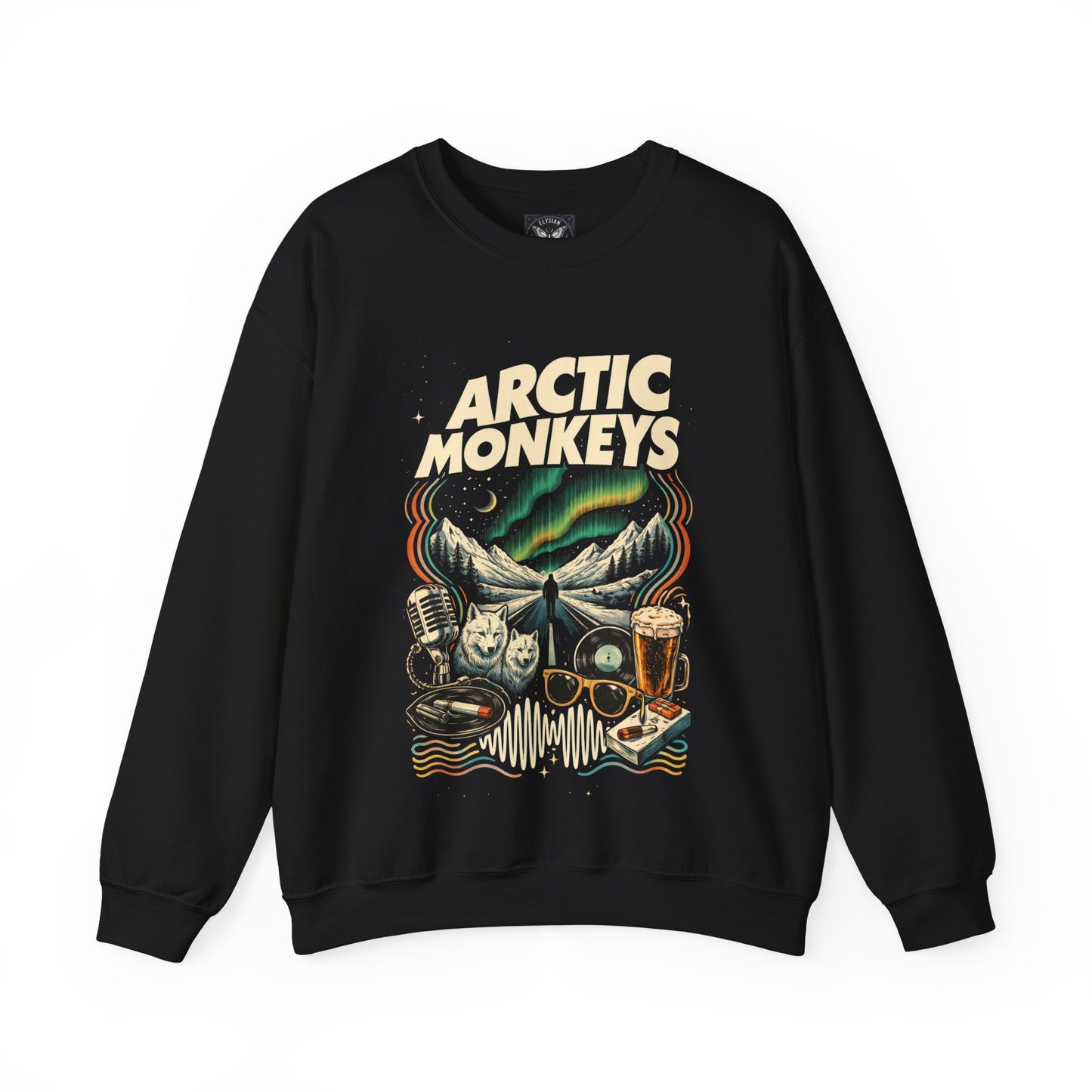Arctic Monkeys Graphic Sweatshirt | Northern Lights Band Design