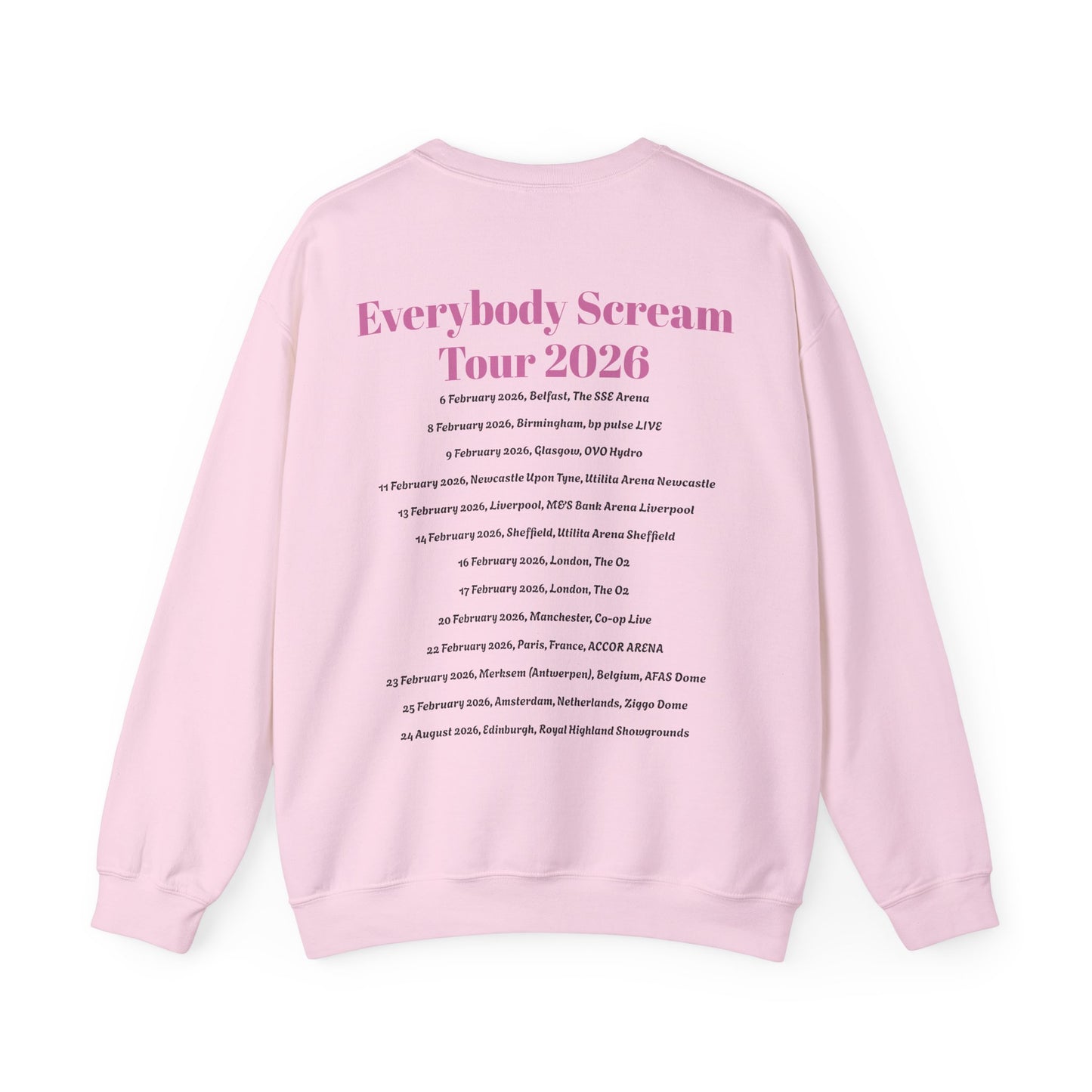 Everybody Scream Tour Date Sweatshirt | Florence + The Machine Concert Tee