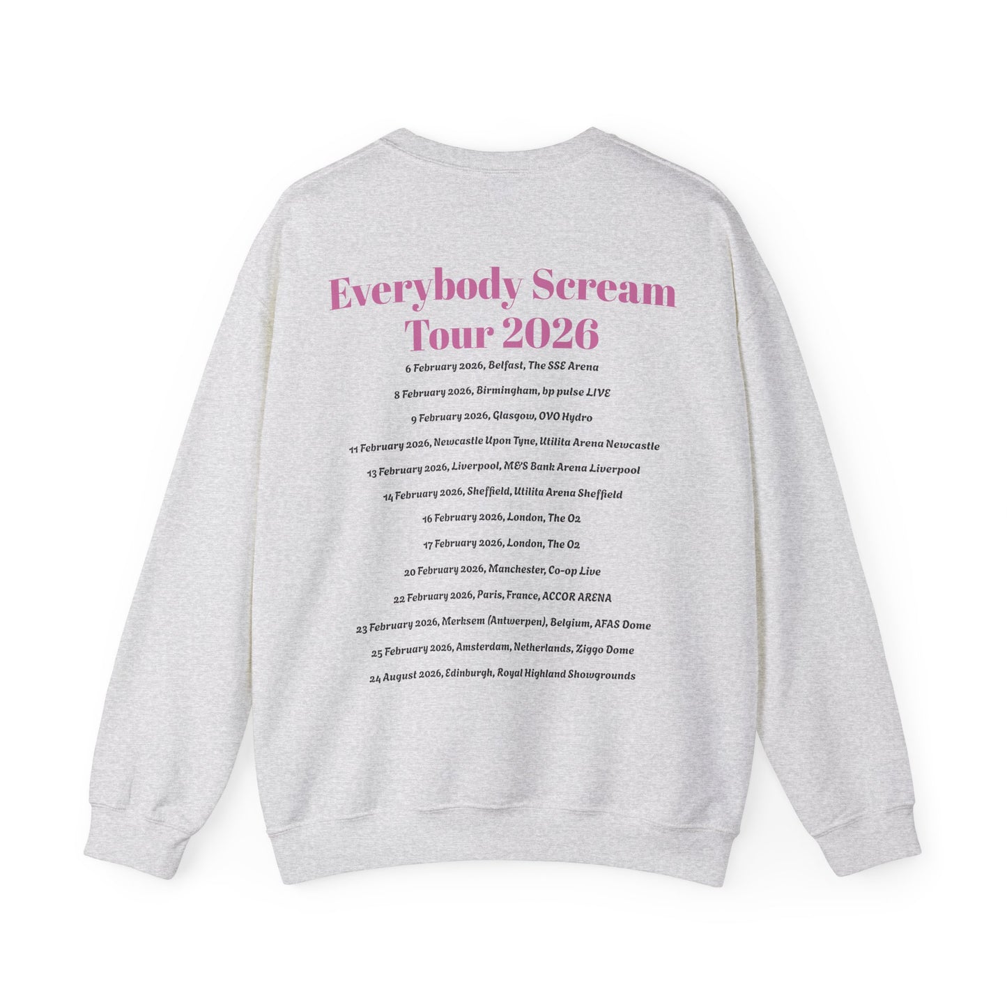 Everybody Scream Tour Date Sweatshirt | Florence + The Machine Concert Tee