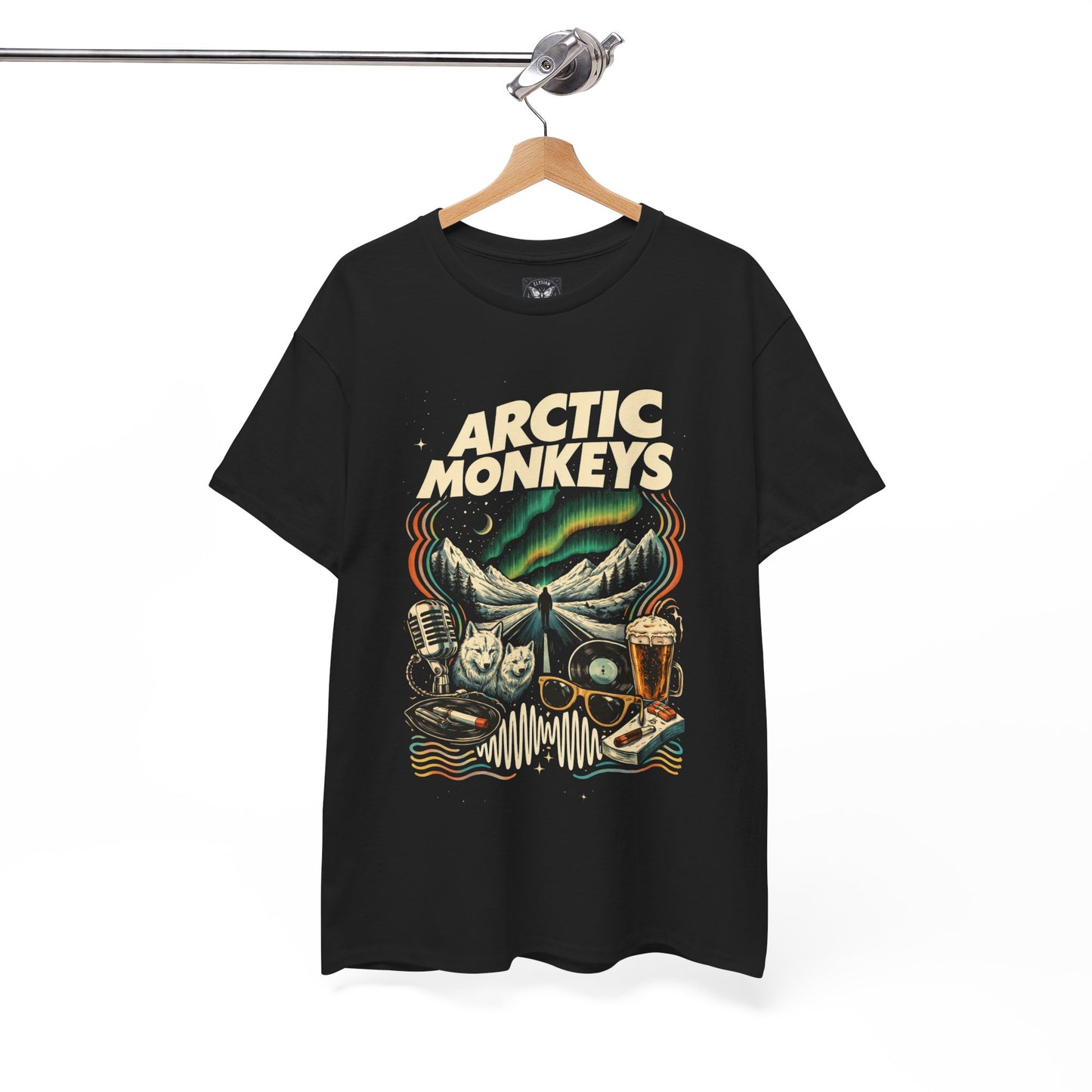 Arctic Monkeys Band Artwork T-Shirt | Northern Lights Illustration