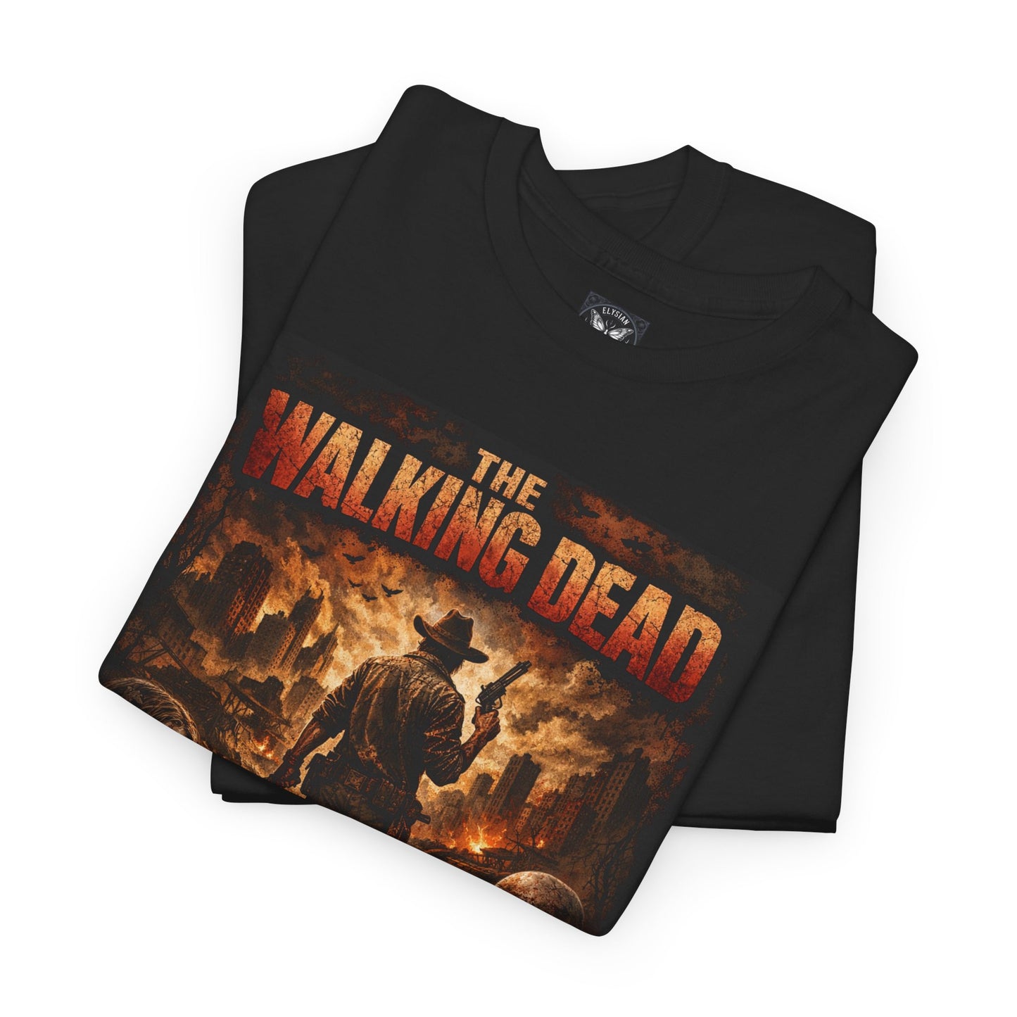 The Walking Dead poster tee | Zombie skulls, Rick silhouette, horror TV show