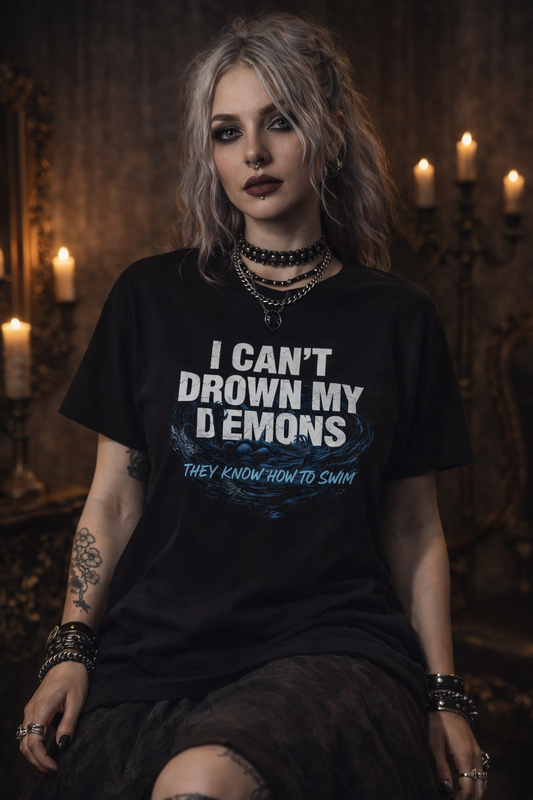 Drown My Demons T-Shirt, BMTH Bring Me the Horizon, Heavy Cotton Tee, Unisex Shirt, Lyrics Tee, Music Fan Tee