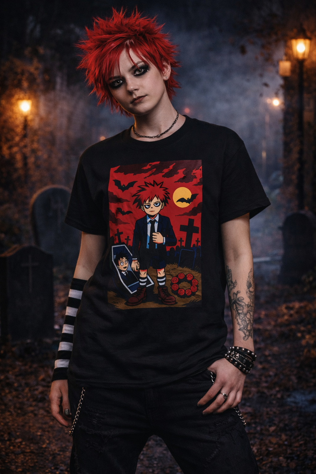 Buried Alive Graphic Tee, Unisex Streetwear Top, Gothic Statement Shirt, Dark Storytelling T-Shirt, Haunting Visuals Tee, Symbolic Design