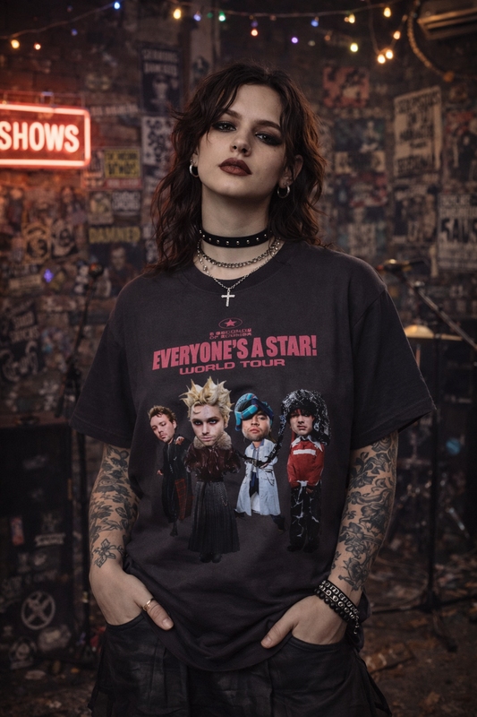 Everyone's a Star World Tour T-Shirt | Band Poster Graphic Tee
