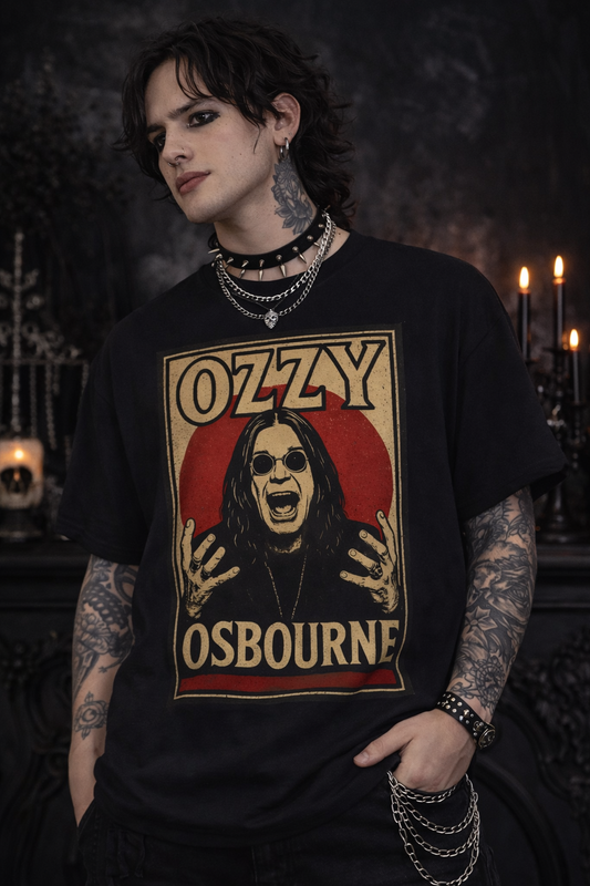 Vintage Ozzy Rock Singer Poster Tee | Retro Band Graphic T-Shirt