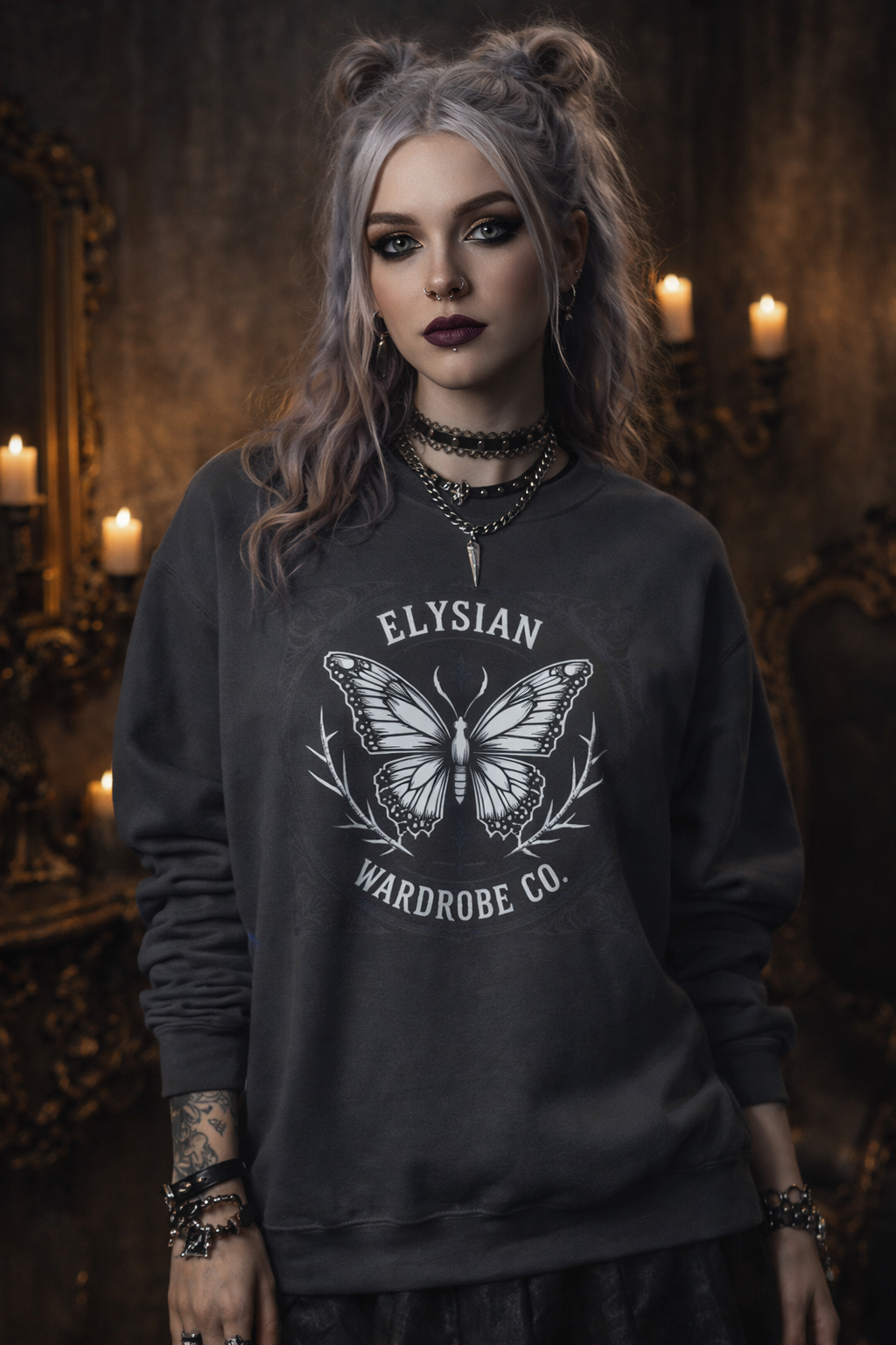 Elysian Wardrobe Co. Classic Unisex Crewneck Sweatshirt | Minimal Streetwear Essentials