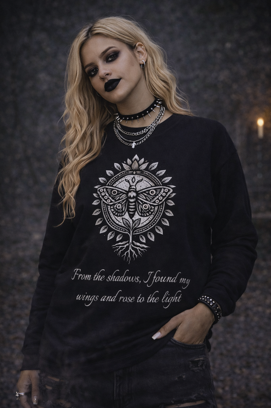 Lumenwing Inspired Sweatshirt | Mandala Geometry Heavy Blend Unisex Crewneck