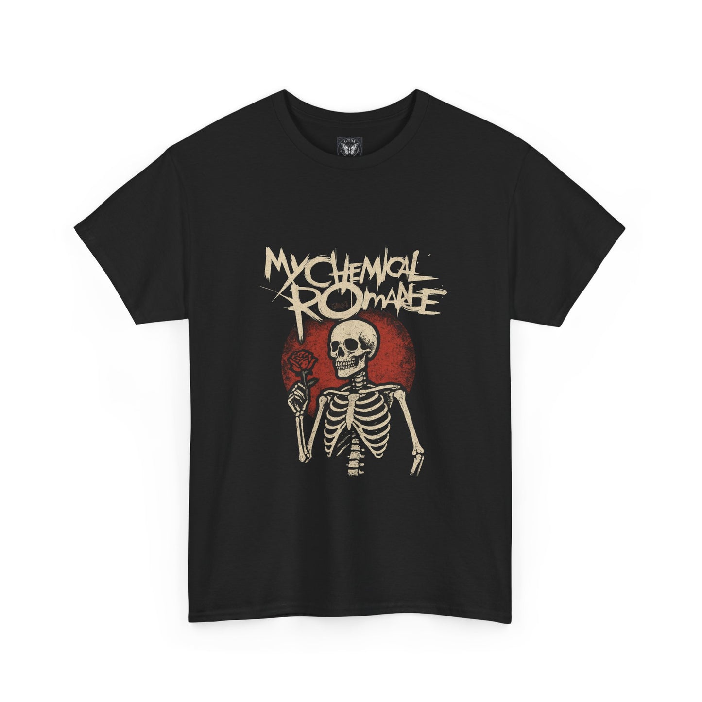 My Chemical Romance Skeleton Rose Tee | Band Logo, Gothic Rock Shirt