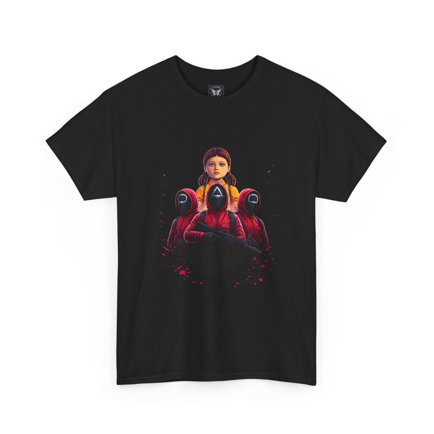 Squid Game Workers T‑Shirt — Red Guard Masked Players Graphic Tee