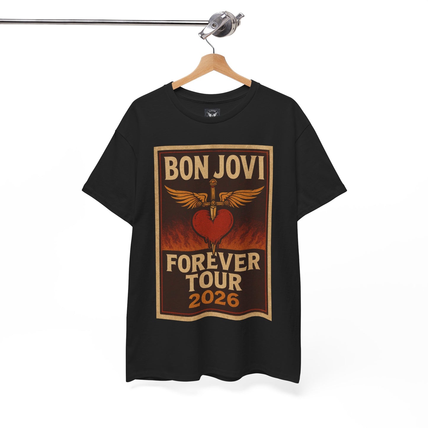 Bon Jovi Forever Tour 2026 T-Shirt | Band Tee, Retro Heart Dagger Design