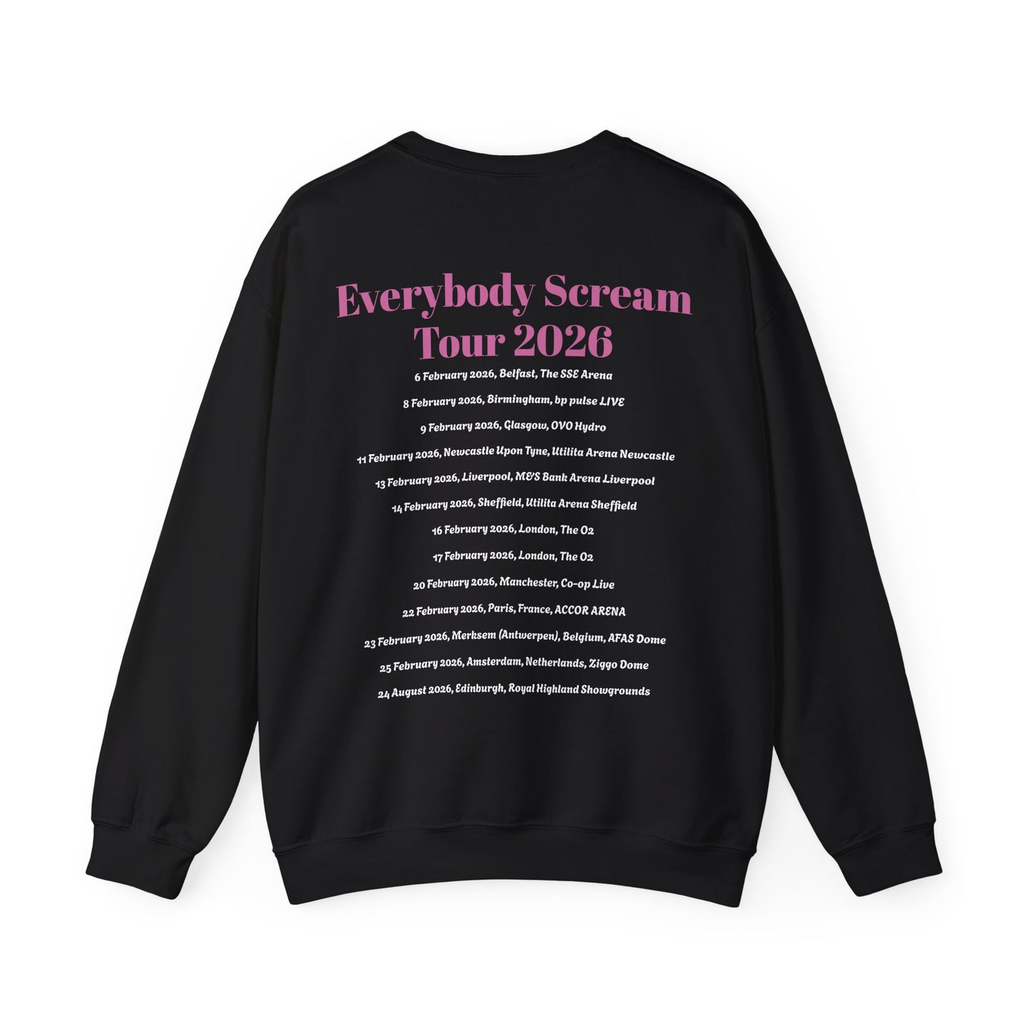 Everybody Scream Tour Date Sweatshirt | Florence + The Machine Concert Tee
