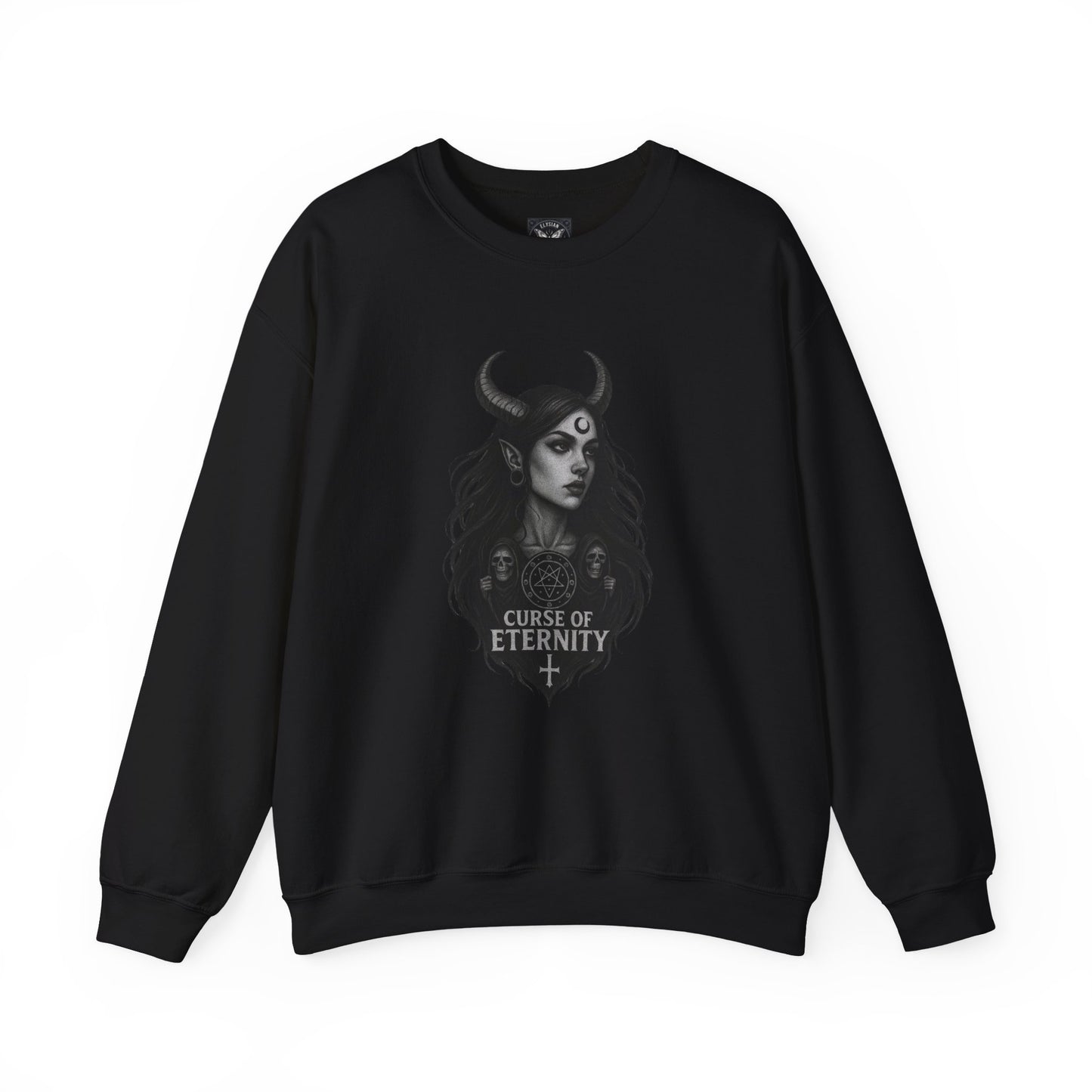 The Curse of Eternity Sweatshirt | Mythical Horned Keeper Inspired Heavy Blend Unisex