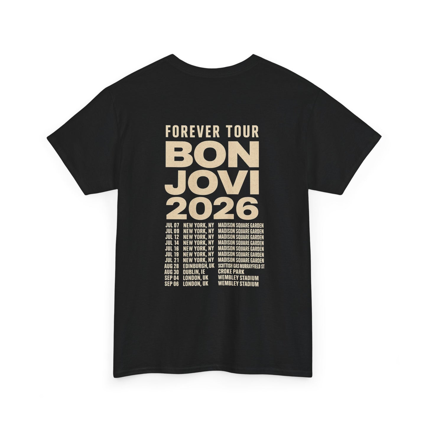 Bon Jovi Forever Tour 2026 T-Shirt | Band Tee, Retro Heart Dagger Design