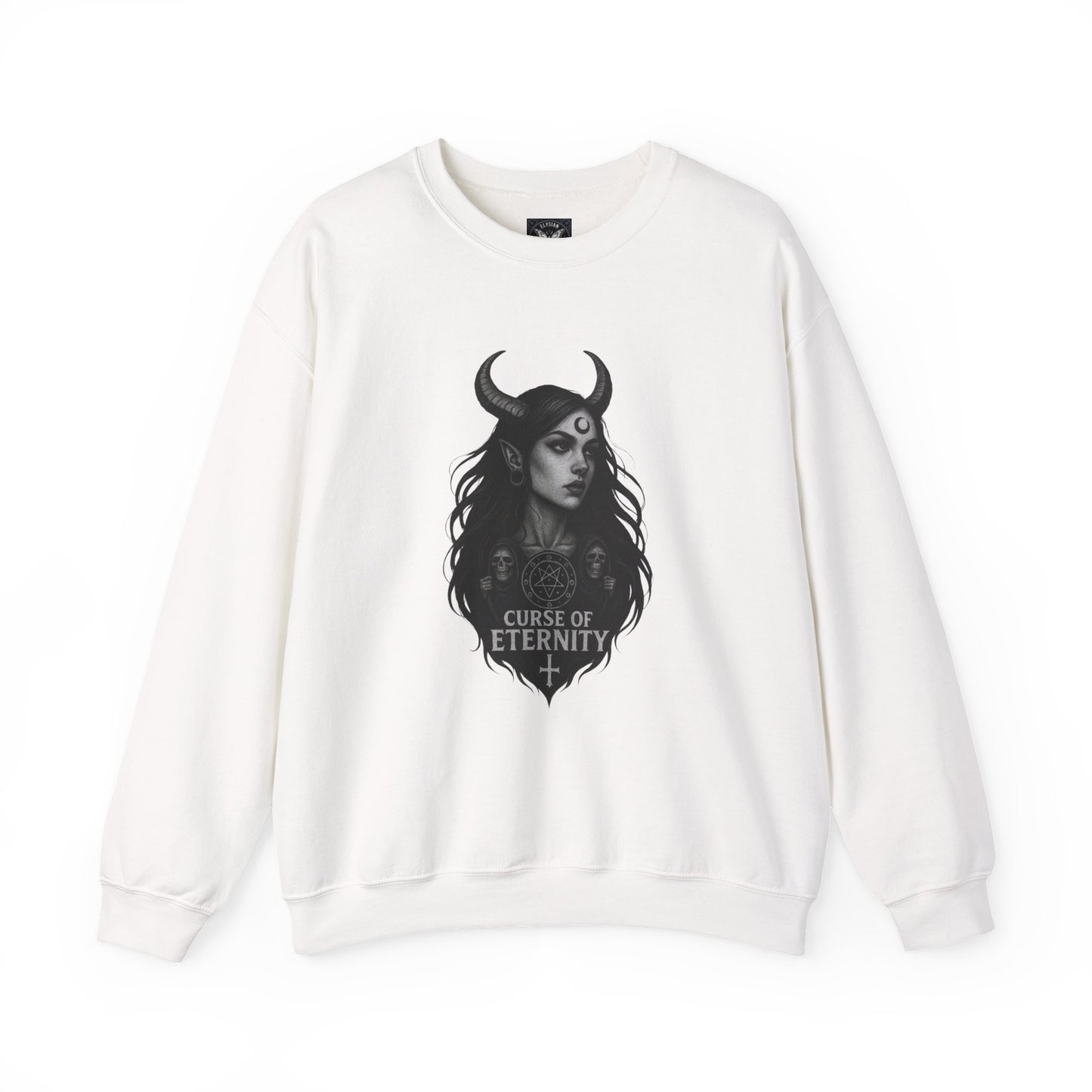 The Curse of Eternity Sweatshirt | Mythical Horned Keeper Inspired Heavy Blend Unisex